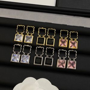 Charm Letters Gem Earrings for Women Simple Stud Earring Luxury Designer Jewelry Gold Arets Earings 925 Silver Designers Accessories G5