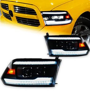 Dodge Ram Fars için Araba Stil Kafa Lambası 2009-20 18 RAM1500 2500 LED Far Projektörü 3 lens