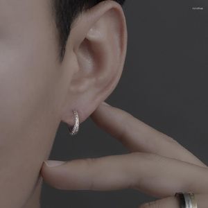 Brincos de argola design simples prata redondo para mulheres moda orelha manguito piercing brinco pendurado presente