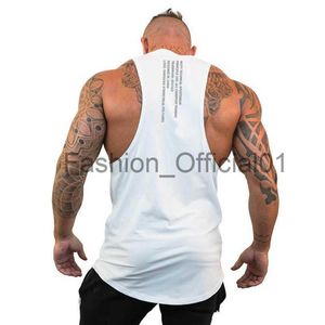 Varumärkesmässiga modekläder Bodybuilding Cotton Gym TANK TOPS Män ärmlös undertröja Fitness Stringer Muscle Workout Vest X0830