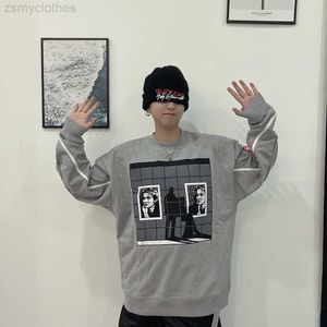 Мужские толстовок толстовок высококачественные лоскутные одеяла C.e Crewneck Мужчины 1 1 винтажные ребристые толчки толсты