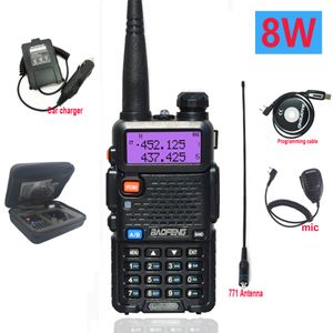 Walkie Talkie Baofeng UV 5R True 8WポータブルハムCBラジオデュアルバンドVHF UHF FMトランシーバー双方向ラジオUV82 UV9Rプラス230830