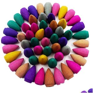 Sachet Bags 16 36 56 76 Pcs Smoke Backflow Incense Sandalwood Fragrant Aromatherapy Tibetan Cones W Drop Delivery Home Garden Decor Fr Dh94K