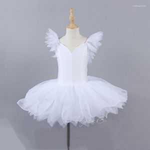 Bühnenkleidung Mädchen Frauen Ballett Kleid Ärmel Tutu Flauschige Kleider Gaze Rock Ballerina Kostüm Leistung Prinzessin Dancewear
