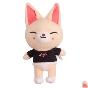 豪華な人形20cm skzoo toys stray cartoon cartoon stifted animally wolf chan leebit fox.ny jiniret puppym fansギフト210825 dhmts