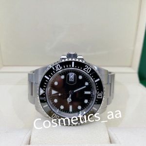 Scatola originale di carta Orologi da uomo 126600 126603 43 mm Meccanico Vetro zaffiro Lunetta in ceramica Argento Bracciale in acciaio inossidabile Orologio di lusso impermeabile