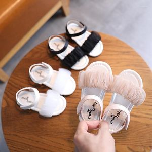 Sandalet çocuk ayakkabıları Kore tarzı bebek yumuşak dip kaymaz nefes alamaz yürümeye başlayan çocuklar prenses yaz