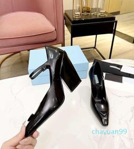 Early Spring Dress Shoes Buckle Heel 11cm Fashion Week Show Style Women's Wedding Banquet