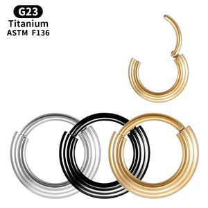 Piercing Titanium Labret Lip Studs Tragus Clicker Hinge Segment G23 Earrings Septum Body Nose Ring Hoop Jewelry Helix Sexy