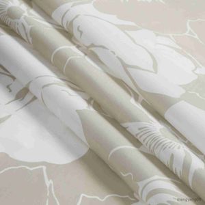 Shower Curtains Floral Ivory Rose Flower Fabric Plants Printed Waterproof Shower Curtain R230831