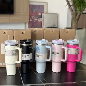 Water Bottles Stanlily 40oz11L Quengher H20 Tumbler With Handle And Straw Lids Stainless Steel Coffee Termos Cup Car Mugs Vacuum 230829