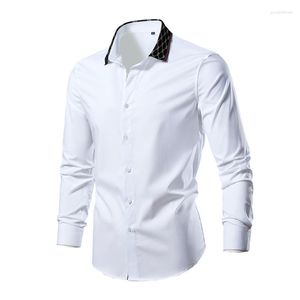 Мужские повседневные рубашки 2023 Корейская мода с длинным рукавом бренд мужская одежда для дизайнерской одежды блузки camisas de hombre tops