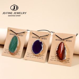 Кнопка для пупок Bell Contry JD Natural Red Agate нерегулярная плоская периферия ожерелье Женщины богемный стиль шикарный цепной цепной цепь Кокер подарки вечеринки 230830