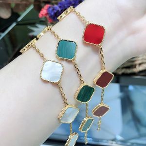 Classic charm clover bracelet for women four leaf flower bracelet chain gold silver fashion party wedding Mother's Thanksgiving gift brand designer jewelry bangle