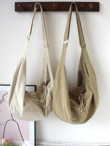 Borse da sera Borsa hobo in tessuto di nylon Spalla tinta unita Borsa da donna a tracolla femminile versatile e alla moda di grande capacità