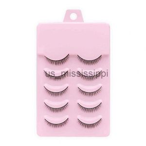 False Eyelashes 5Pairs False Eyelashes Nicelooking Cross Short Natural Fake Eyes Lashes Artificial Fiber Eyelash Extensions Makeup x0830