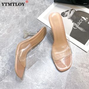 Chinelos verão mulheres ao ar livre claro pvc transparente geléia sandálias moda dedo do pé aberto stiletto saltos festa senhoras sapatos leopardo