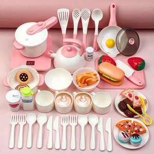 Kitchens Play Food Montessori Toy Kitchen Kids Cooking Toys Simulation Early Educational Child House for Girl Birthday Gift 230830
