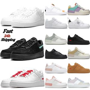 designer Running Shoes 1 platform mens trainers for men Casual one women shadow Black White Pistachio Frost wheat Big size sports sneakers skate