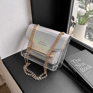 حقيبة النساء الشفافة 2023 الصيف الشعبية الشهيرة على الطراز الغربي الجديد Crossbody Fashion Trend سلسلة شخصية Jelly 230830