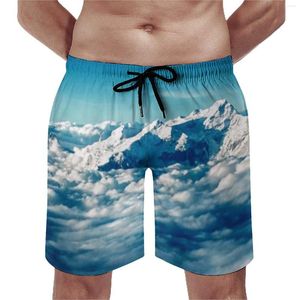 Męskie szorty Himalajów Góra siłowni Summer Blue Sky Sportswear Beach Short Spodnie Szybkie suche zabawne zamyka