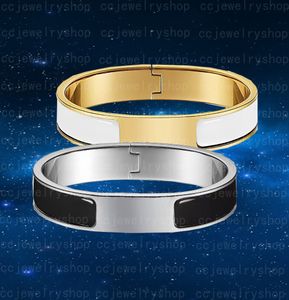 18K gold plated Bangle designer jewelry Bracelets Enamel Charm Bracelet Chain stainless steel for Women&Girl Wedding Mother's Day Jewelry Women Bracelets -A