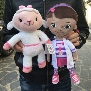 Plush Dolls Oryginalne urocze doktor Doctor Girl and Lambie Sheep Toys Prezent dla dzieci 230829