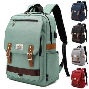 14 15 15.6 Polegada com interface USB Nylon Computador Laptop Notebook Mochila Bolsas Caso Mochila Escolar para Homens Mulheres Estudante HKD230828