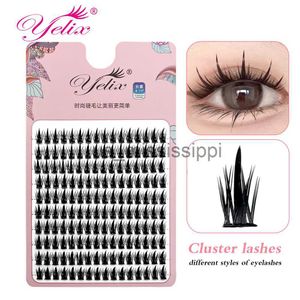 Falska ögonfransar Yelix 160 kluster Anime Lashes Cosplay Lash Cluster Wispy Japanese Makeup Spikes Eyelashes Strands Eyelash X0830