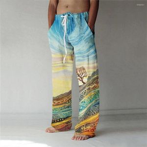 Мужские брюки 2023 Продажа Summer Beach 3D Print Graffiti Clothing Hawaiian Fashion Casual