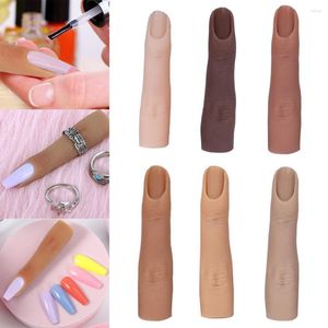 False Nails Nail Art Finger Models Soft Training Mannequin Practice Fingers Realistic Silicone Bendable For Easy