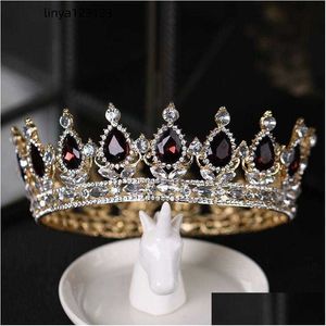 Wedding Hair Jewelry Shallow Jin Bai Drill Crystals Tiaras And Crowns Bridal Accessories Fl Small Pearls Hg1207 Drop Delivery Hairjew Dhmkv