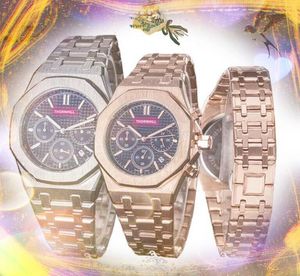 Top Model Men's Automatic Mechanical Watch All rostfritt stål Case Quartz Batteri Super Luminous All Crime Ticking Waterproof Wristwatch Montre de Luxe Gifts