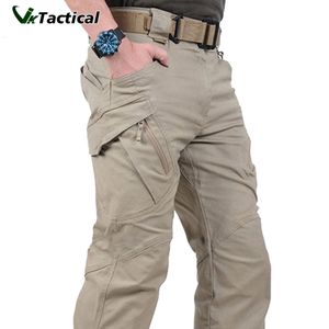 Herrbyxor City Tactical Cargo Classic Outdoor vandring Trekking Army Joggers Pant Camouflage Militär Multi Pocket Trousers 230830