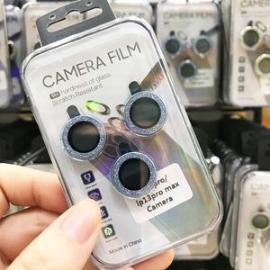 İPhone 15 için Glitter Lens Kamera Film Koruyucu 14 Pro Max 13 12 11 Arka Kameralar Kartal Göz Koruyucu 9H Ekran Koruması Perakende Paketleme