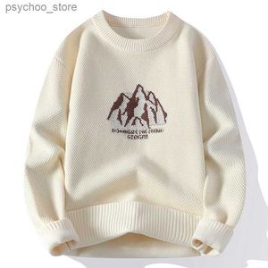 2023 Autumn/Winter Men's Sweater Fashion knit sweater casual men's pullover sweater Quality Warm Solid color pattern Q230830