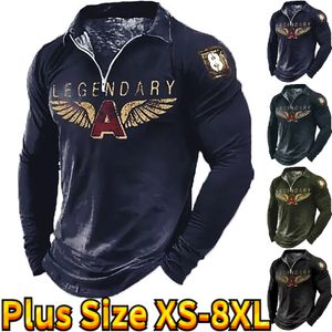 Herrpolos mäns t-shirt blixtlås polo skjorta mäns toppmode lapel långärmad tie-färgad tryckt t-shirt sommar casual pullover 230830