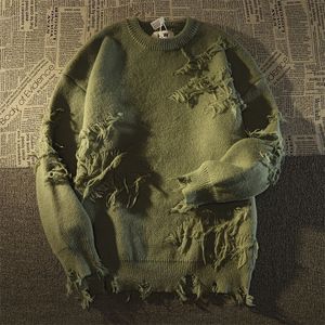 Męskie Sweters S o trendy 2023 Koreańskie ubrania na okrągły szyję Knit Moda Oważna jesień zima pulovery Tassels Sweter 230830