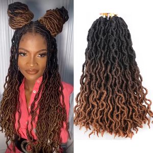 Synthetische Gypsy Locs Crochet Braid Hair 18 Zoll Ombre Passion Twist Hair Pre Loop Crochet Soft Dreads Dreadlocks Haarverlängerungen