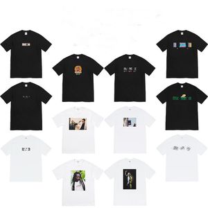 Tasarımcı Gömlek Suprenne Klasik Kısa Kollu T-Shirt Yuvarlak Boyun Moda Yüksek Sokak Erkekler T-Shirt431