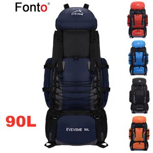 Backpack Fonto 90LTravel Camping Backpack Rucksack Hiking Army Climbing Bag Trekking Mountaineering Large Capacitybackpack 230830