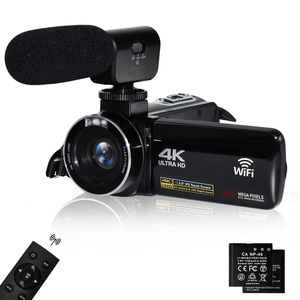 Camcorders 4K Camcorder Ultra HD 56MP Video Blog for YouTube 18 x Digital IR Night Vision WiFi with Microphon 230830