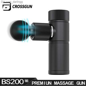 Massage Gun CROSSGUN Mini Massage Fascia Gun Electric High Frequency For Fitness Slimming Body Deep Muscle Relaxation Neck Back Leg BS200SE Q230901