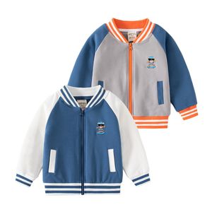 Hoodies moletom 2023 primavera jaqueta de beisebol infantil para meninos zíper casaco coreano bebê outono top criança outerwear 230830