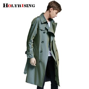 Camisas casuais masculinas Holyrising Hombre Trench Coat Descoloração Turn Collar Vintage Long Windbreaker Bolsos Masculino Casaco à prova de vento S6XL 189655 230829