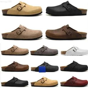 Boston Clog Men Designer Sandaler Slipare Läder Bag Head Pull Cork Flats Mules Woody Loafers For Men Lazy Slipper Sandals Brown Black Slides Running Design 505 Oess