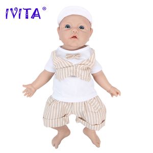 人形IVITA WB1526 43cm 2692g 100％フルボディシリコーンリボーンベビードールリアルな少年人形未塗装DIYブランクおもちゃ230828
