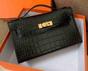 Designers Mini Tote 22cm Handmade Quality Calf Leather With Crocodile Grain Wax Stitching Black Yellow 5color Wholesale Price