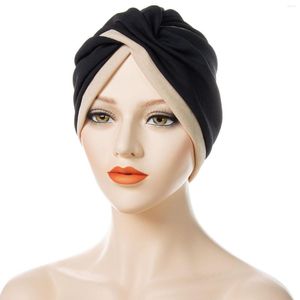 Kapity kulowe kobiety plisowane szalik głowa czapka muzułmańska chemo turban czapki panie bandanas hair akcesoria maska ​​maska ​​moda