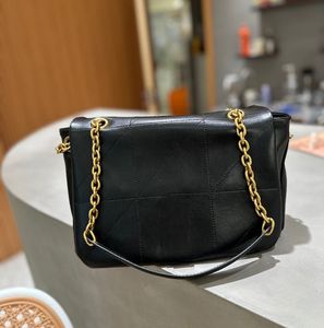 Zincir Jamie omuz çantaları büyük kapasiteli cepler fermuarlı cep moda mektupları içindeki gerçek deri kadınlar kapitone flep crossbody çanta tasarımcı çanta